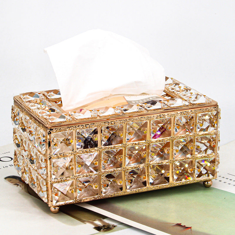Aurelia crystal tissue box gold