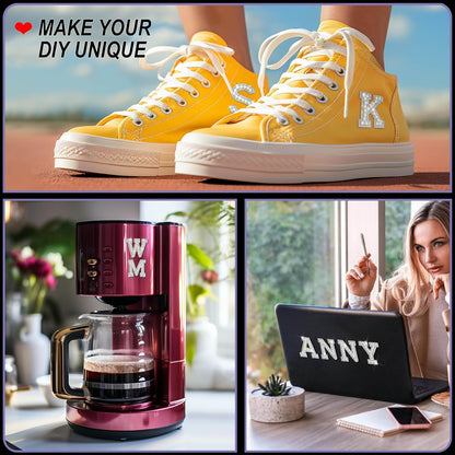 34Pcs Rhinestone Letter Stickers A-Z - Pearl Crystal AB (1.81")