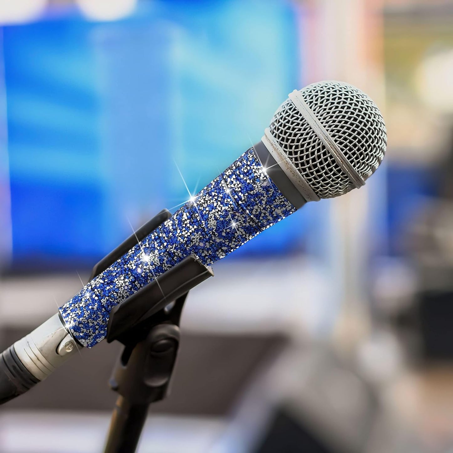 Crystal Rhinestone Ribbon Wrap Roll - Silver Blue (1.18" x 3yard)