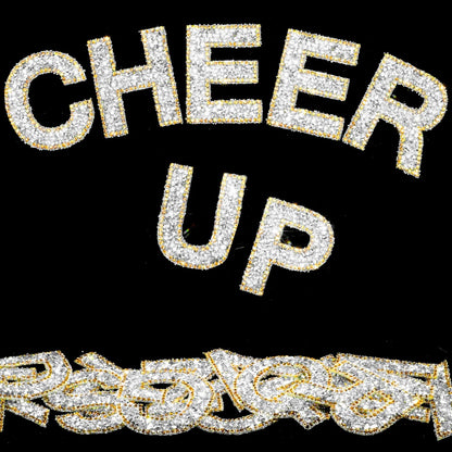 34Pcs Rhinestone Letter Stickers A-Z - Silver+Gold (2.24")