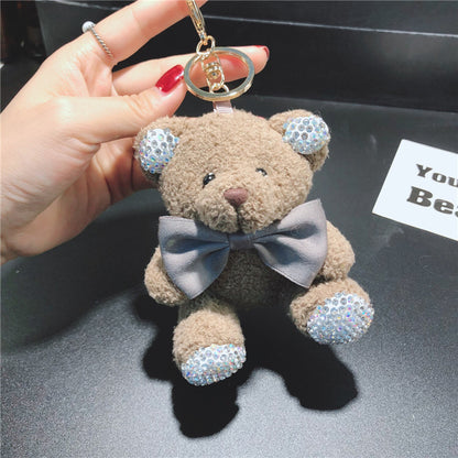 Bonbon crystal teddy bear charm light coffee