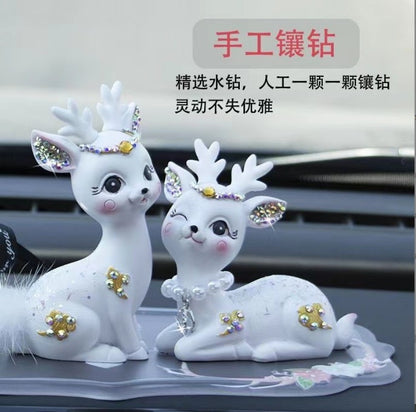 Sylvie crystal deer pair