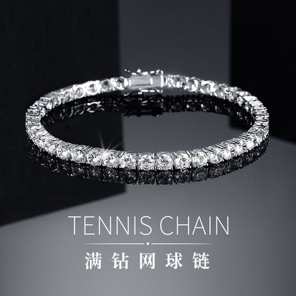 Lina crystal tennis bracelet detail