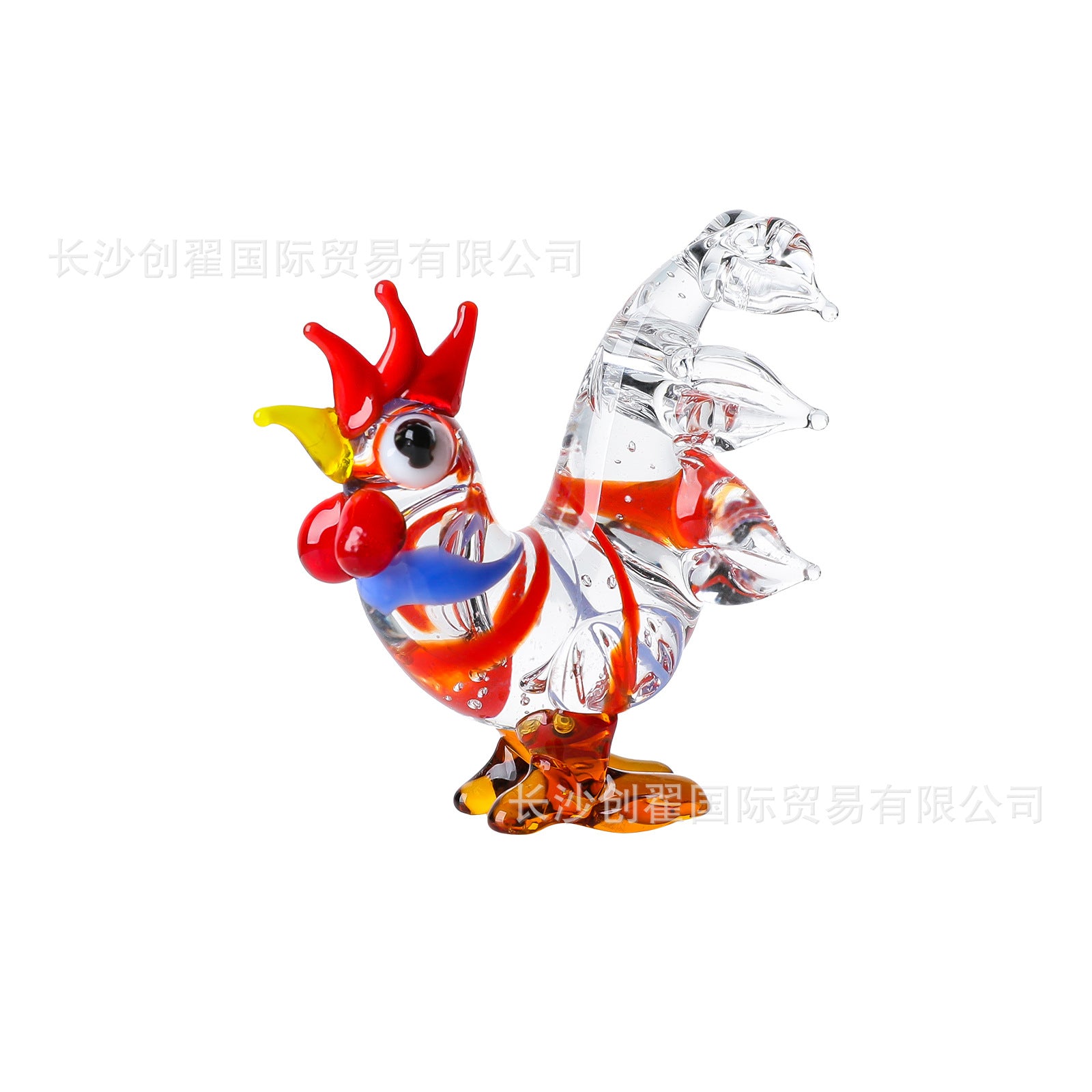 Plume crystal glass bird clear