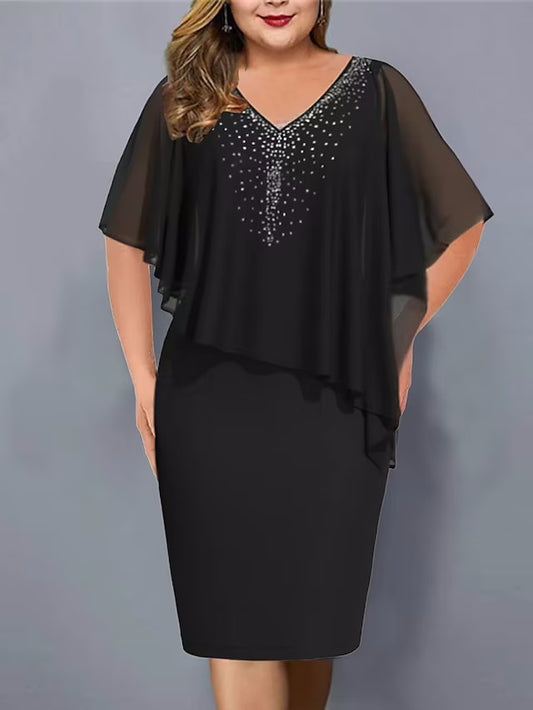 Séraphine crystal chiffon gown black