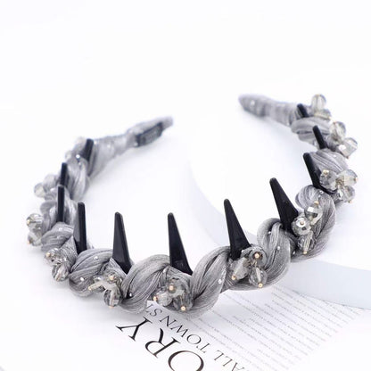 Margot crystal headband grey