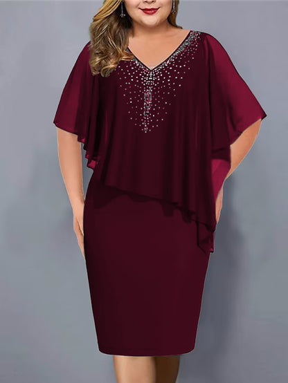 Séraphine crystal chiffon gown wine