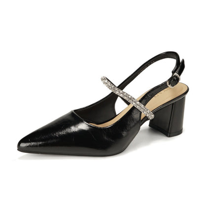 Étoile crystal Mary Jane heels in black